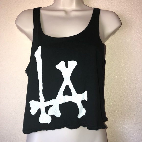 Brandy Melville Tops - 💰BRANDY MELVILLE black LA tank crop top one size